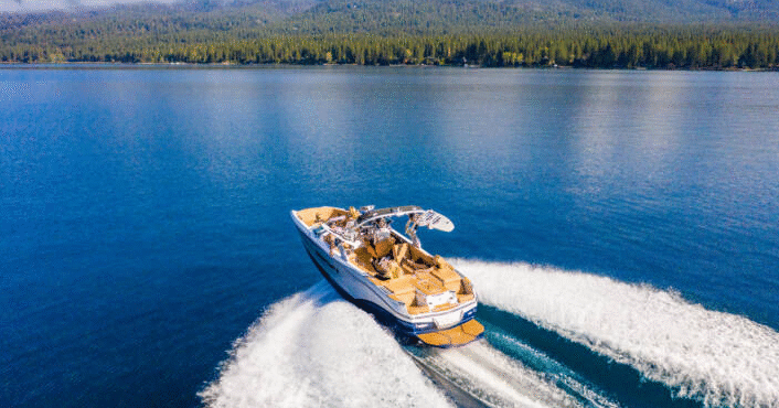 Boat exhaust systems installed on a recreational vessel engine