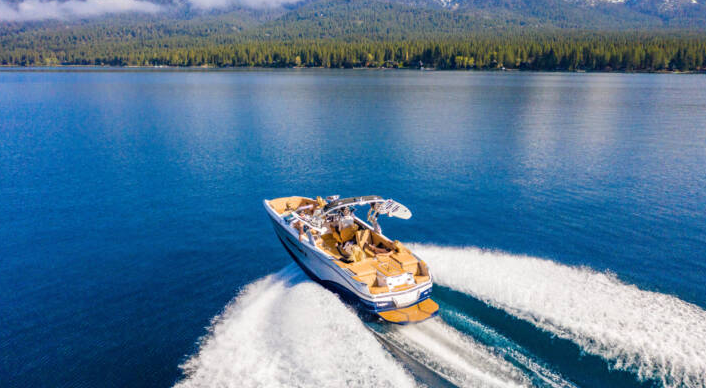 Boat exhaust systems installed on a recreational vessel engine